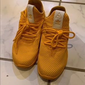 gold adidas sneakers